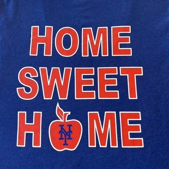 47 Brand New York Mets Home Sweet Home Graphic T-Shirt Blue XL NWT - Picture 4 of 7